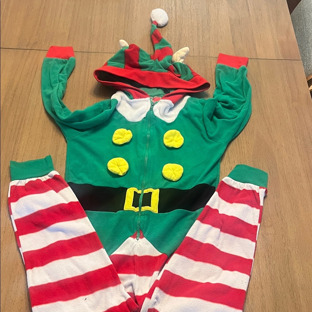 Kids Elf fleece onesie